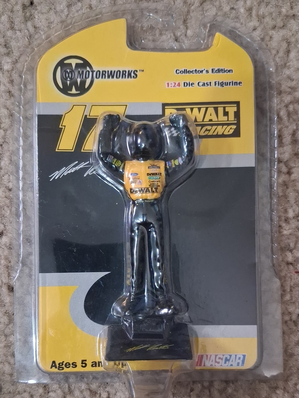 Yellow & Black Racing Driver Figurine - Collector's Edition